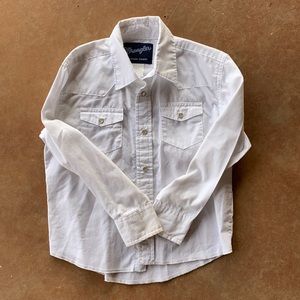 White pearl snap shirt